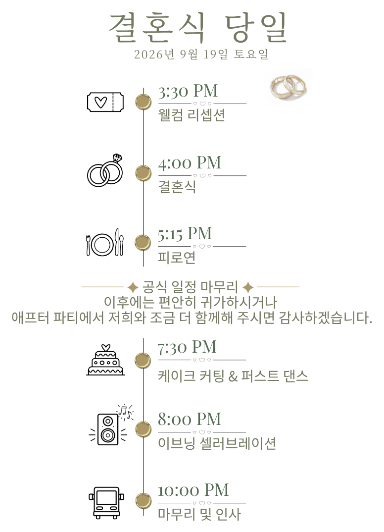 결혼식 당일 일정